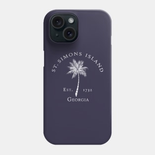 St Simons Island Georgia Vintage Palm Old Style Phone Case