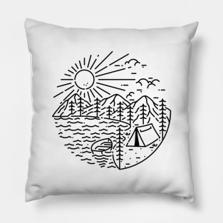 Camping Lake Pillow