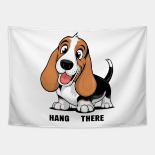 Happy basset hound puppy - playful and energetic vibes Tapestry