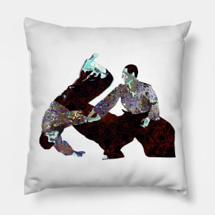 Aikido Red Throw Pillow