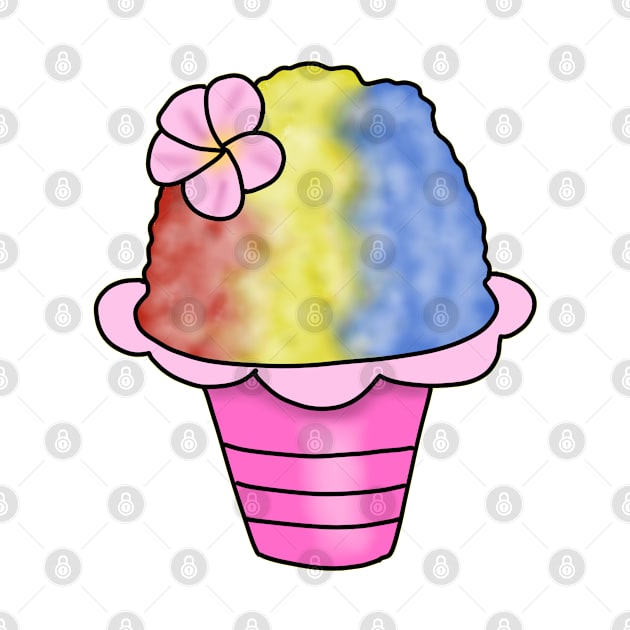 Hawaiian shaved ice witha flower by Becky-Marie