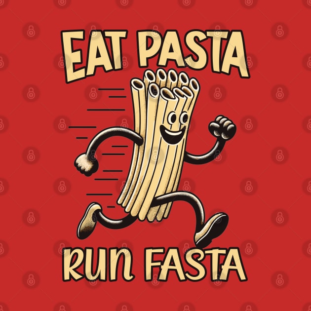 eat pasta run fasta by AlephArt