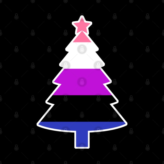 Christmas Tree LGBT Flag Genderfluid by aaallsmiles