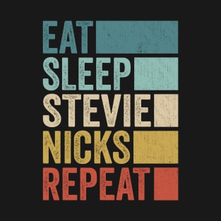 Funny Eat Sleep Stevie Nicks Repeat Retro Vintage T-Shirt