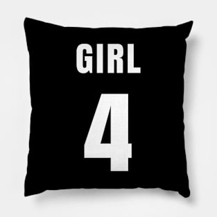 GIRL NUMBER 4 FRONT-PRINT Pillow