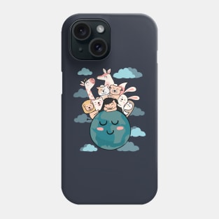 cute animal girl earth mother Phone Case