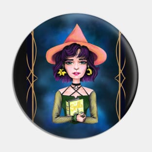 Purple hair libra witch Pin