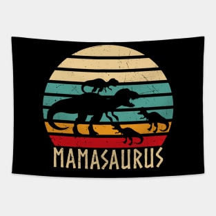 Mamasaurus Funny Mothers Day Dinosaur Mom Tapestry