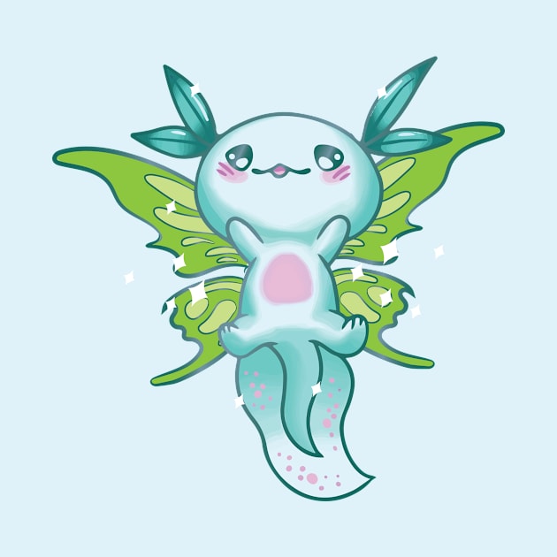 Fairycore Aesthetic Cute kawaii Fairy Axolotl by Alex21