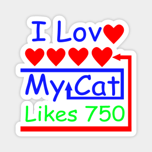 I Love Cats I Like Cats Magnet