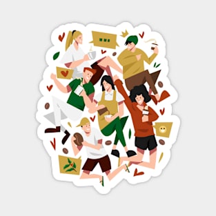 Coffee Crowd Magnet