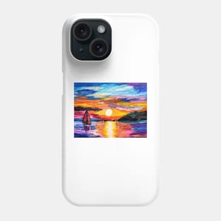 Sailing at sunset Phone Case