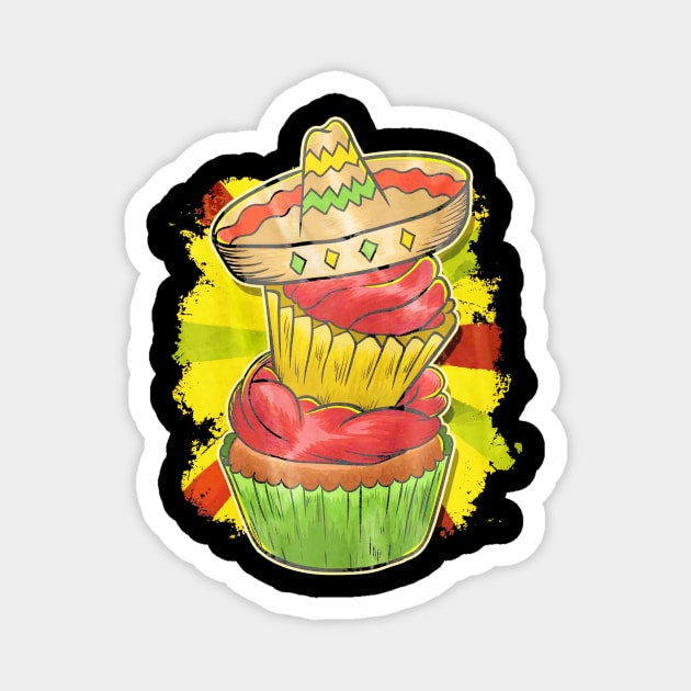 Cinco De Mayo Cake With Mexican Hat Magnet by toiletpaper_shortage