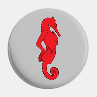 Seahorse (with outline) Pin