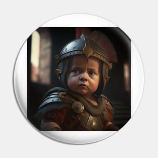 A Cute Gladiator Baby Pin