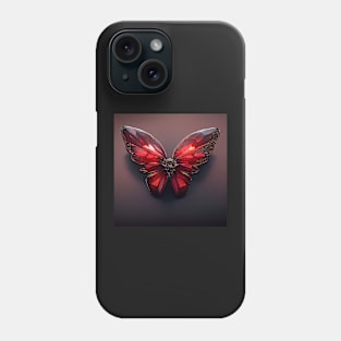 red crystal butterfly 02 Phone Case