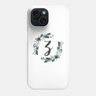 Floral Monogram Z Lovely Autumn Foliage Phone Case