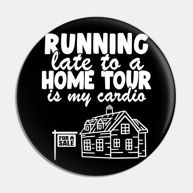 Funny Real Estate Agent Running Late Realtor Gift Pin by Kuehni