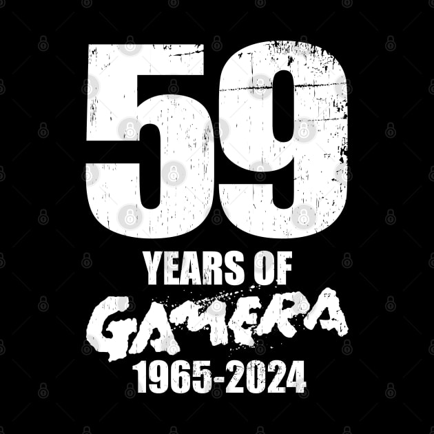 GAMERA 59 YEARS - white (front/back) by ROBZILLA