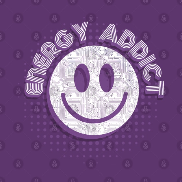 Energy Addict Smiley in Purple by SherringenergyTeez