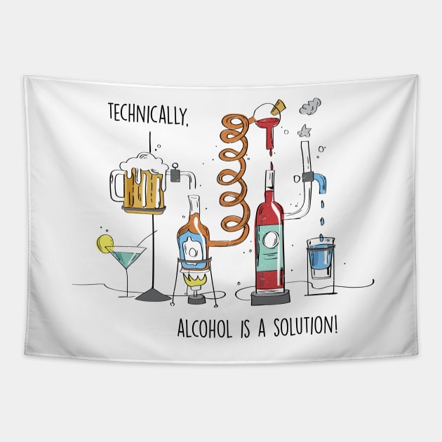 Funny alcohol tapestry on sale