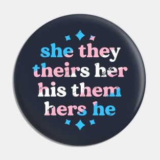 Pronouns Matter They Them Trans Pride Transgender LGBT Pin