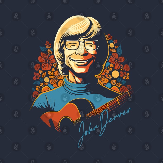 John Denver -  Retro Fan Artwork by DankFutura