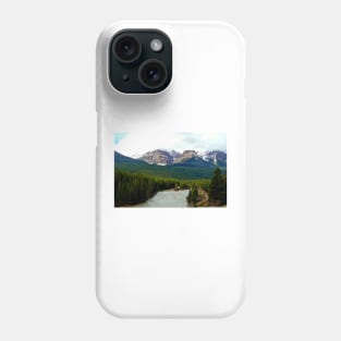 Canadian Rocky Mountains Bow River Banff Alberta Canada Phone Case