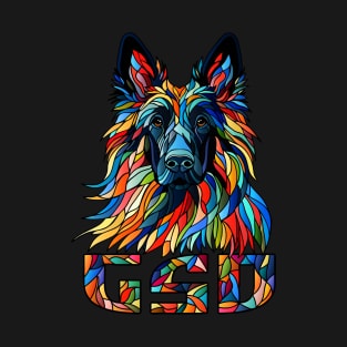 German Shepherd - Colorful Mosaic Art T-Shirt