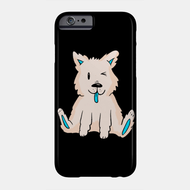 Dog Puppy Sitting Blue Tongue Sweet Cheeky Wink Dog Phone Case Teepublic We print the highest quality blackout skulls convene worn white wink. teepublic