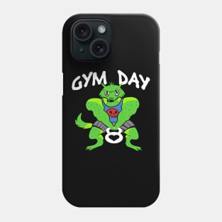 Gymday for the wolf, bodybulider design Phone Case