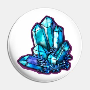 Blue Crystal Pin