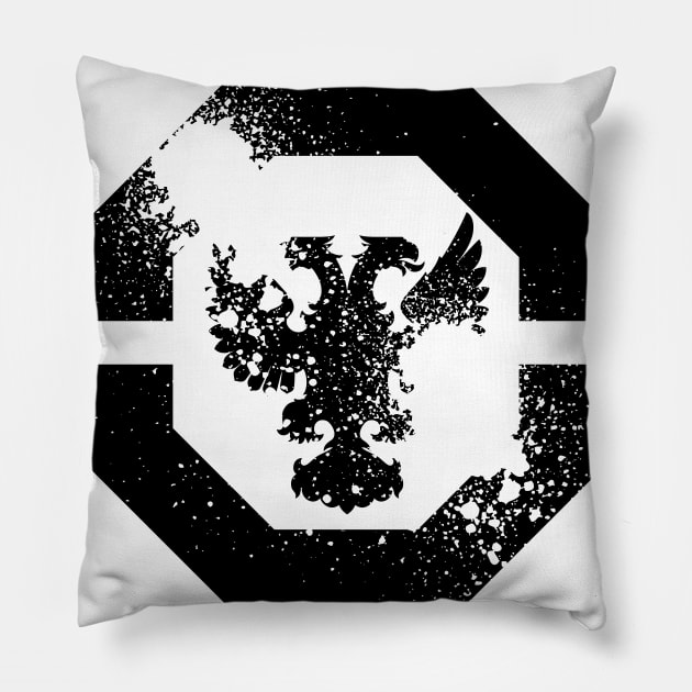 Two Headed Eagle Stencil Pillow by Kunstlerstudio