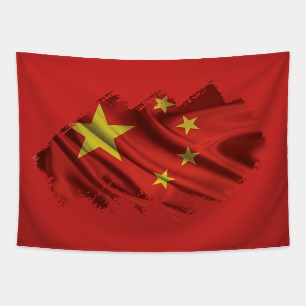 Chinese Flag Tapestry by Teemperor