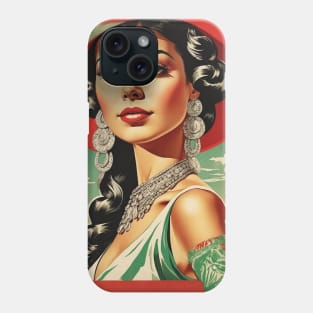 Beautiful Woman Mexico Tourism Vintage Poster Phone Case