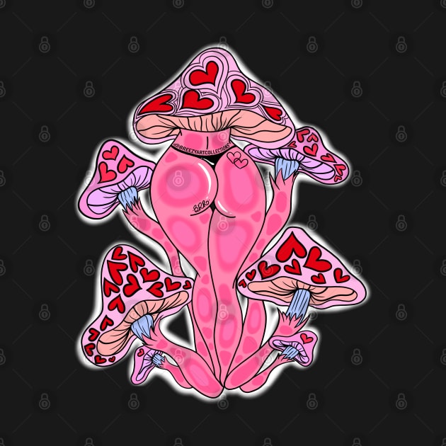 Heart Shrooms by BreezyArtCollections 