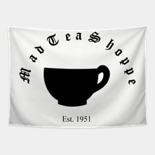 Mad Tea Shoppe (Black) Tapestry