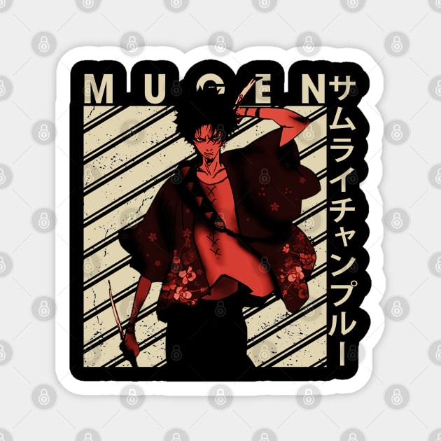 Retro Mugen Japanese Anime Magnet by Cierra Bauch