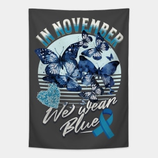 In November We Are Wearing Blue for Diabetes Awareness T1D T2D Tapestry