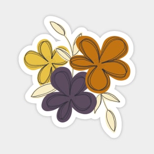 Bold Floral Illustration Magnet