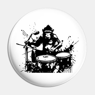 monkey playing the drums Pin