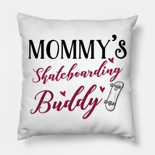 Skateboarding Mom and Baby Matching T-shirts Gift Pillow