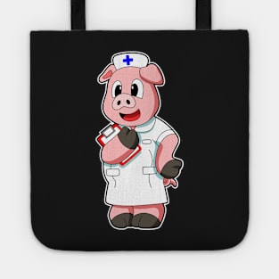 Pig as Nurse with Smock Tote
