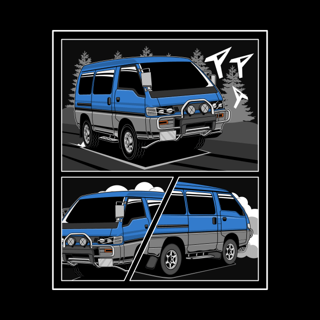 Jdm delica comic style 1 by R.autoart