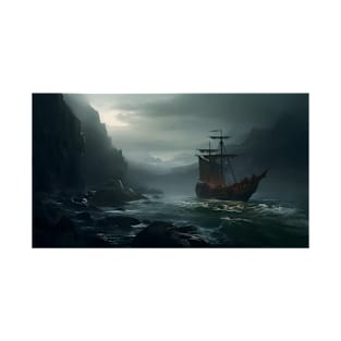 Viking Ship Wall Art T-Shirt