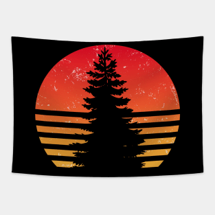 sunset pinetree Tapestry