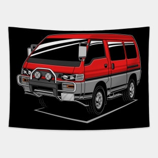 Jdm red delica classic Tapestry