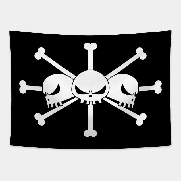 Kurohige Pirates Jolly Roger Tapestry by onepiecechibiproject
