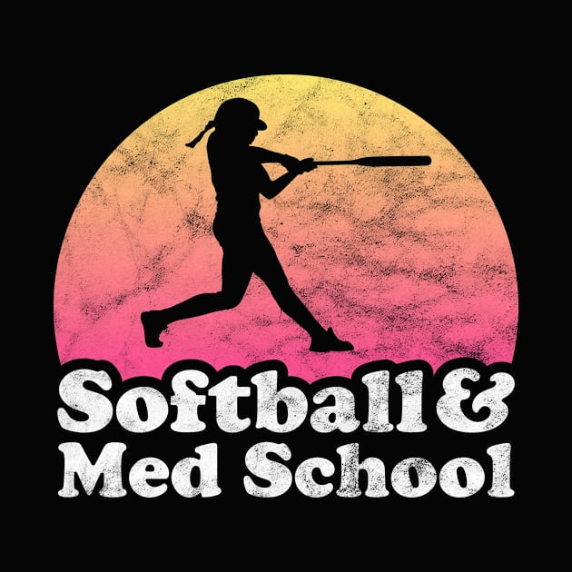 Softball and Med School Gift for Softball Players Fans and Coaches by JKFDesigns