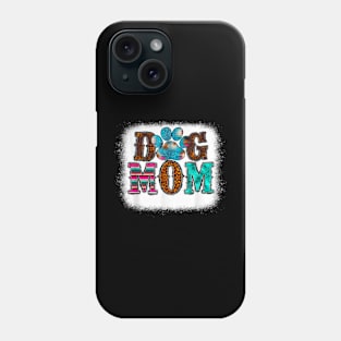 Women Tie Dye Leopard Dog Mama for Mom Mother's Day Dog love Phone Case